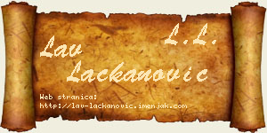 Lav Lackanović vizit kartica
